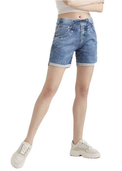 Anna Blue Denim Joggpants Shorts