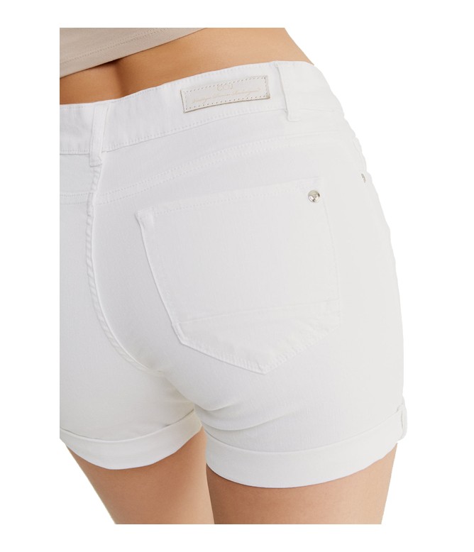 Emma White Jeans Shorts Weiß