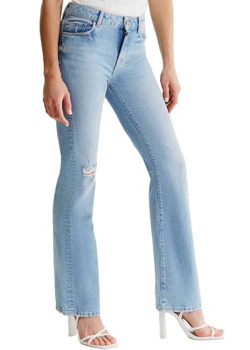 Evy Light Blue Destroyed Bootcut Jeans