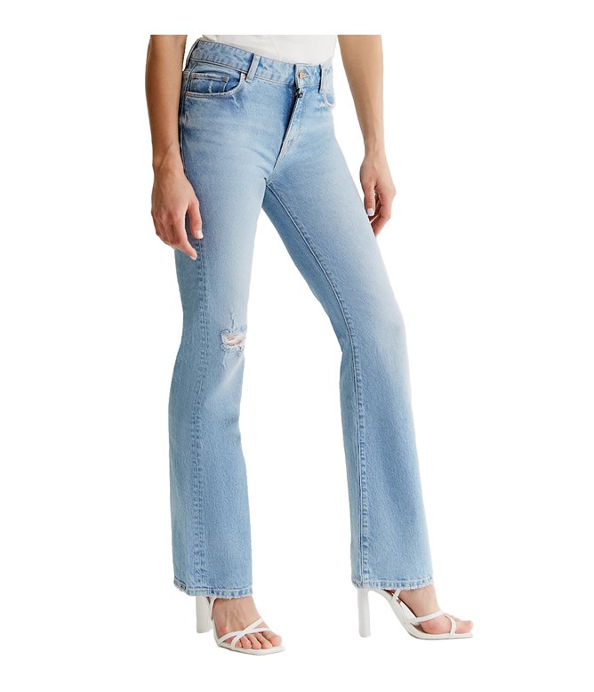 Evy Light Blue Destroyed Bootcut Jeans