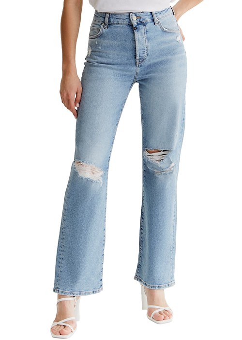 Sara Light Blue Destroyed Jeans Damen