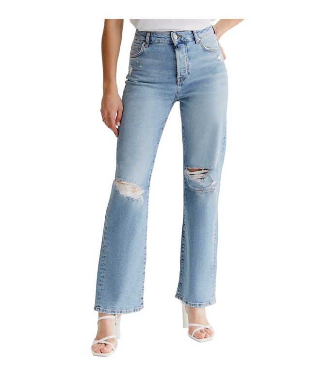 Sara Light Blue Destroyed Jeans Damen