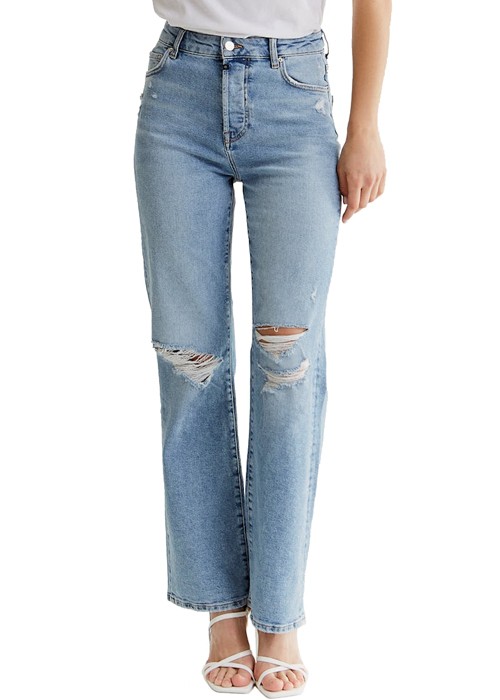 Sara Light Blue Destroyed Jeans Damen