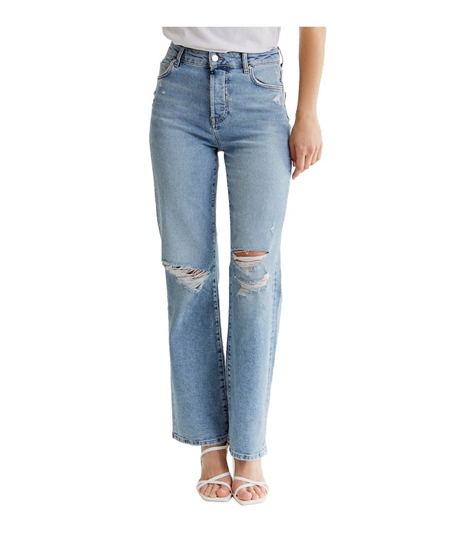 Sara Light Blue Destroyed Jeans Damen