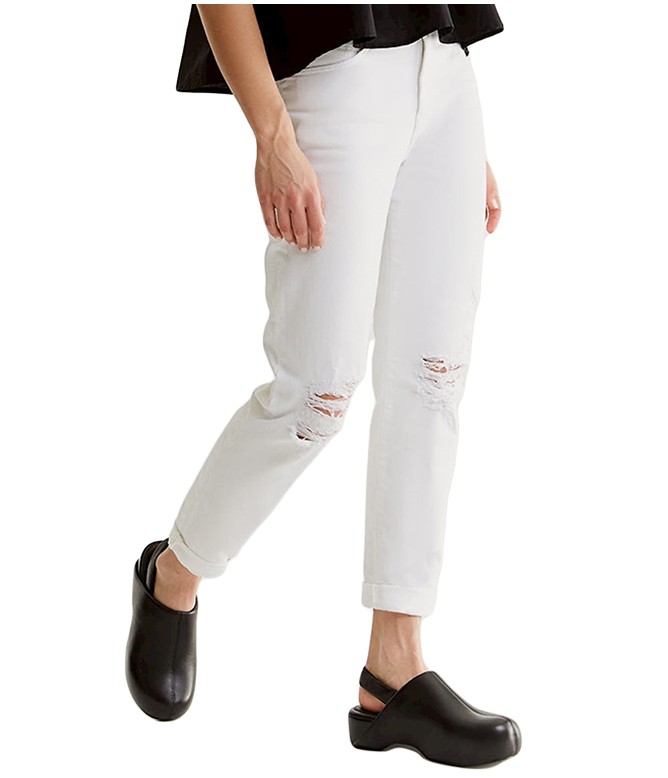 Lynn White Destroyed High Waist Jeans