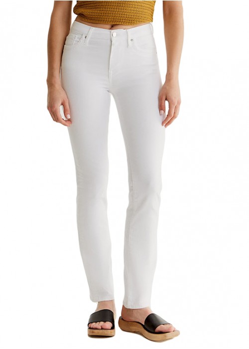 Hannah White Straight Denim Jeans