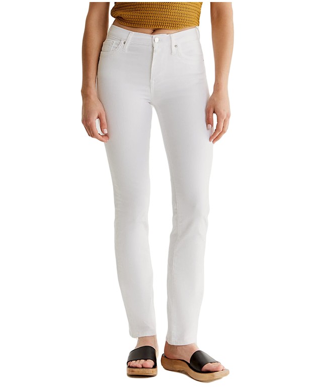 Hannah White Straight Denim Jeans