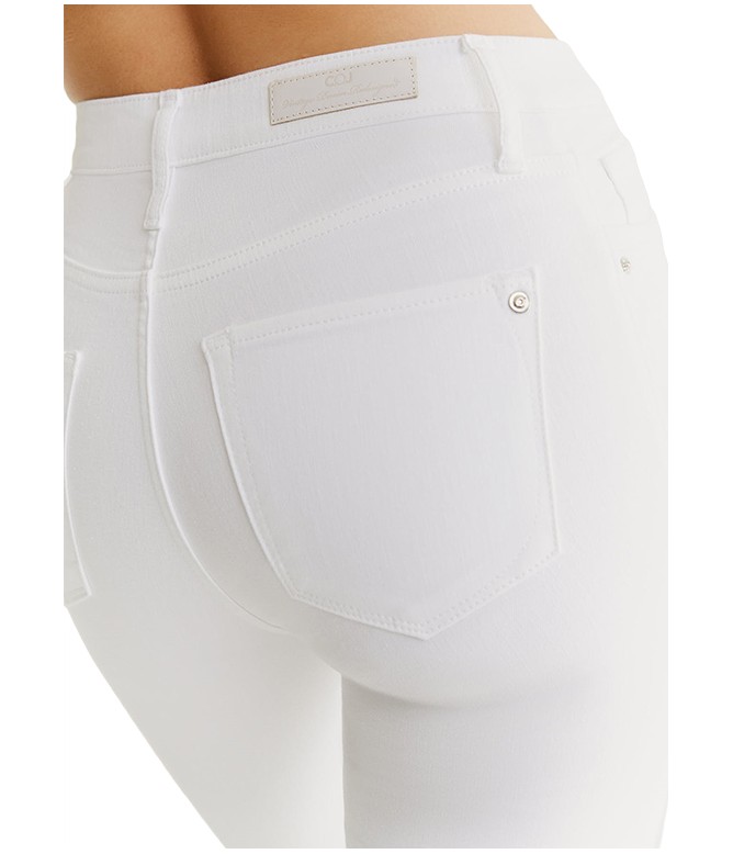 Hannah White Straight Denim Jeans