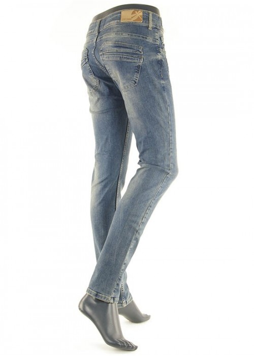 Gr wählbar COCCARA Curly Button Slim Fit Jeans mit toller Waschung & Details 