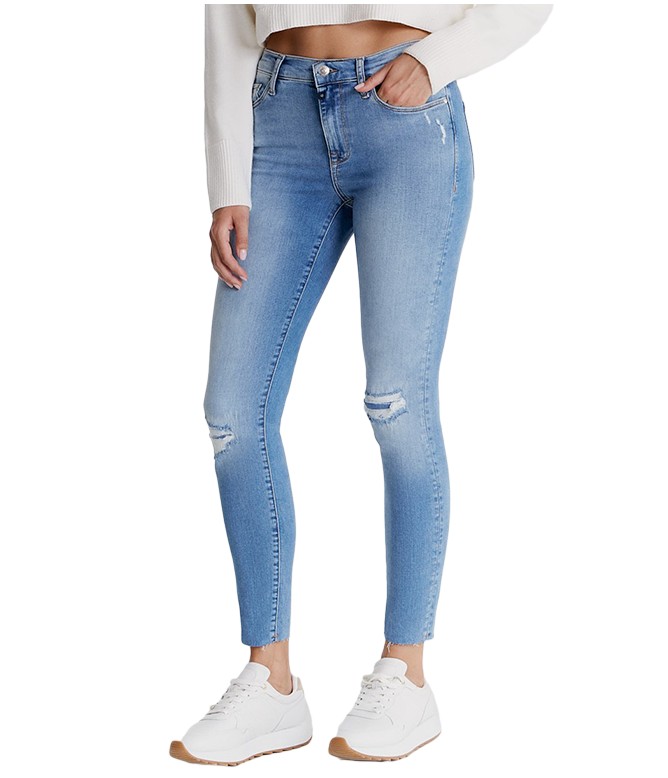 Lina Blue Destroyed Skinny Jeans