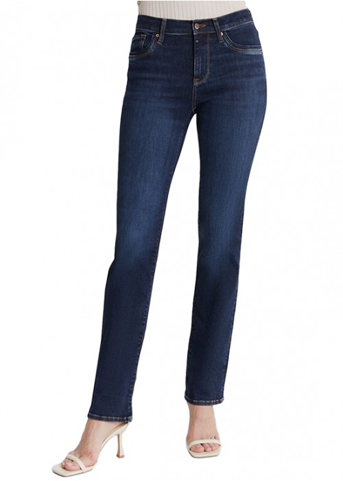 Hannah Deep Blue Straight Denim Jeans