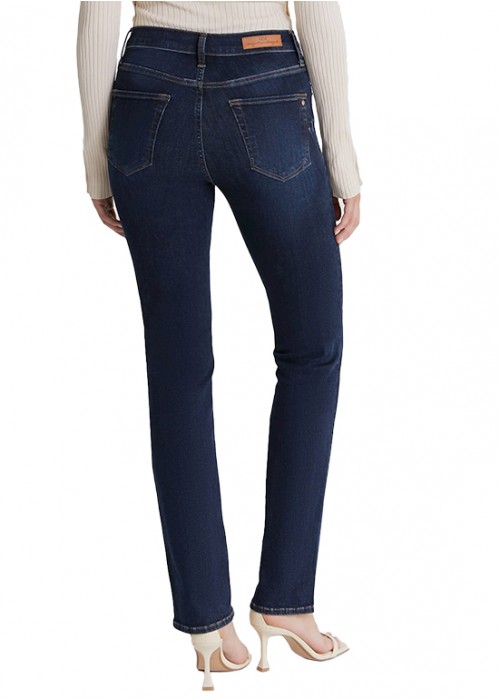 Hannah Deep Blue Straight Denim Jeans