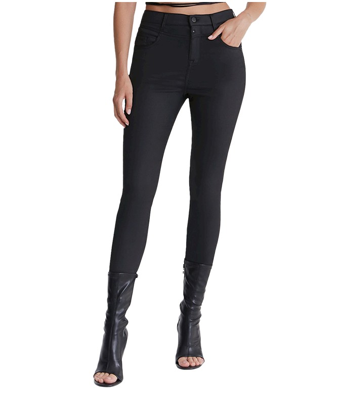 Lisa Black Coated Reshape Super Skinny