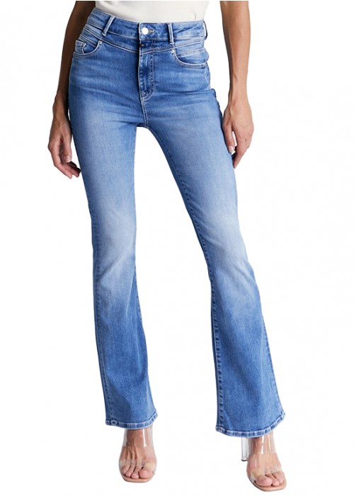 Matilda Medium Blue High Waist Flare