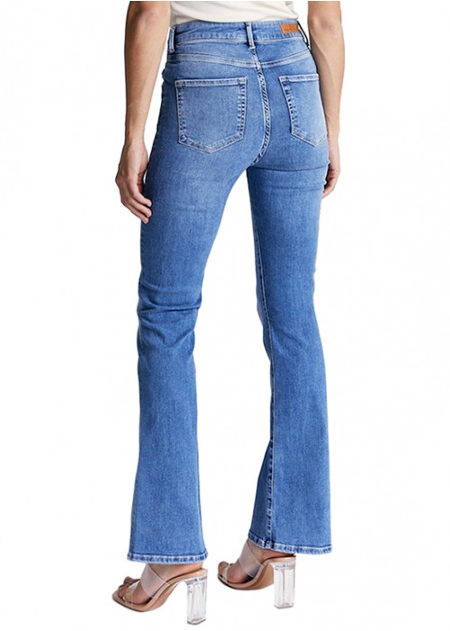 Matilda Medium Blue High Waist Flare