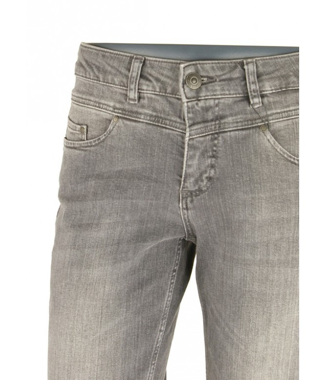Oui Grey Denim Jeans mit Glitzergalon