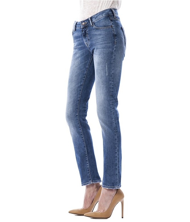 Susan Medium Blue Straight Jeans