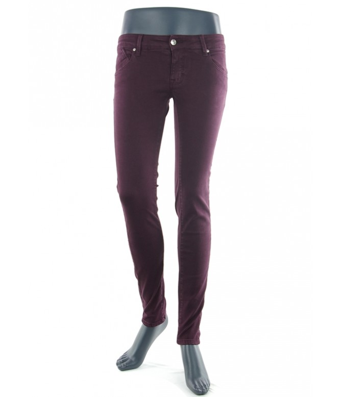 Gina Wine Skinny Denim Jeans