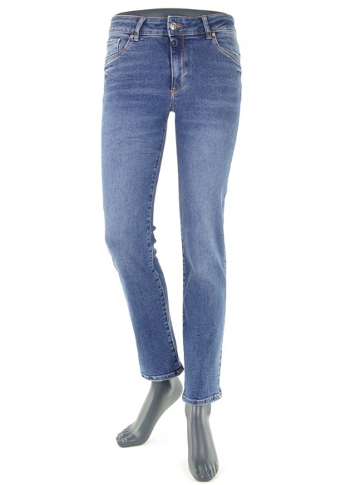 Nicole Dark Blue Straight Denim Jeans