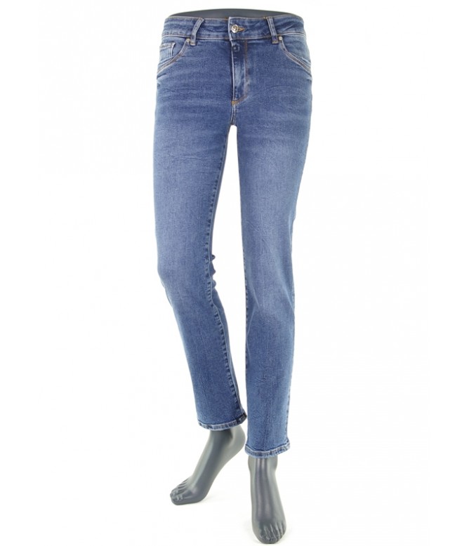 Nicole Dark Blue Straight Denim Jeans