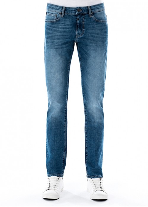 Cup of Joe - Rick Medium Blue Straight Denim Jeans Blau Herren