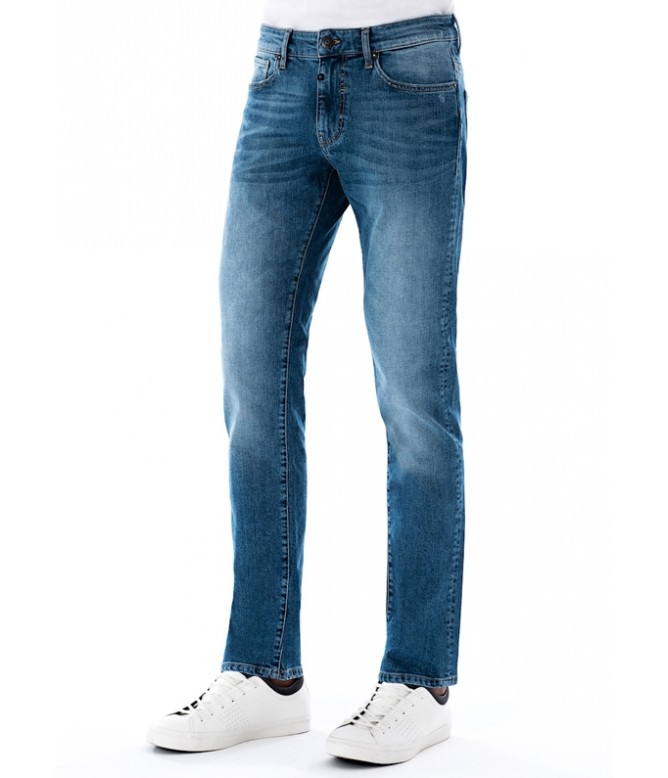 Cup of Joe - Rick Medium Blue Straight Denim Jeans Blau Herren