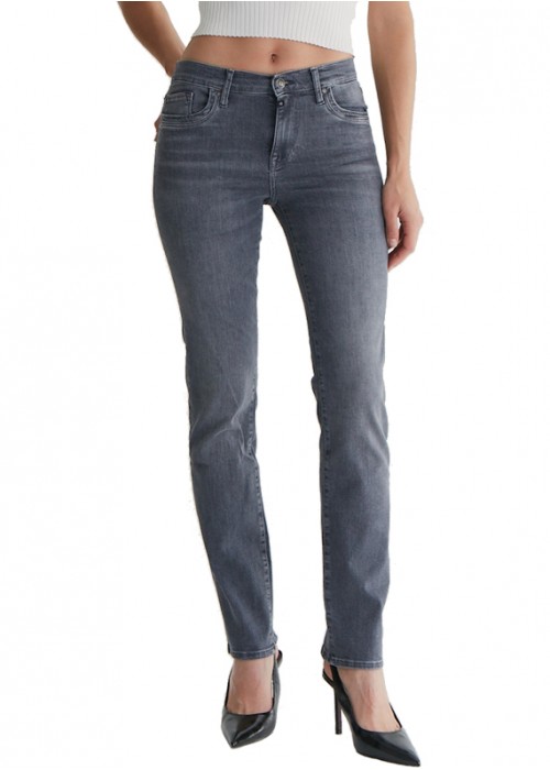 Hannah Smoke Grey High Waist Straight