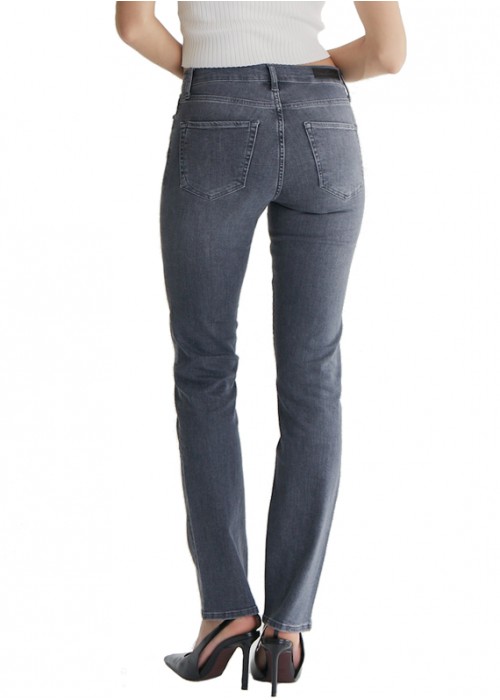 Hannah Smoke Grey High Waist Straight