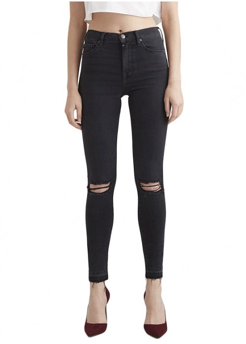 Sophia Black Destroyed Skinny Jeans