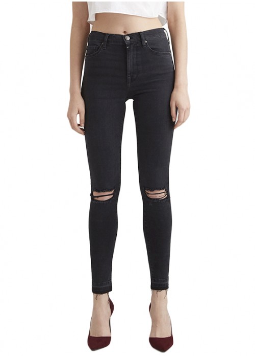 Sophia Black Destroyed Skinny Jeans