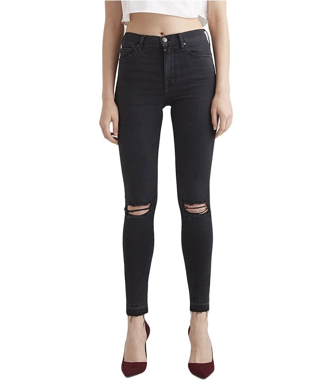 Sophia Black Destroyed Skinny Jeans