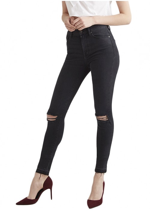 Sophia Black Destroyed Skinny Jeans