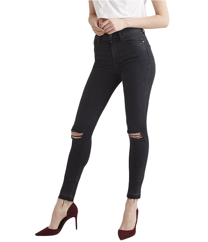 Sophia Black Destroyed Skinny Jeans