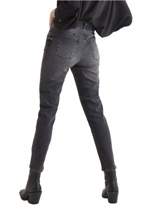 Lynn Coal Black Vintage High Waist Jeans