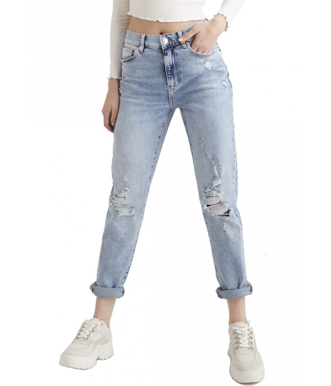 Lynn Light Blue Destroyed Jeans