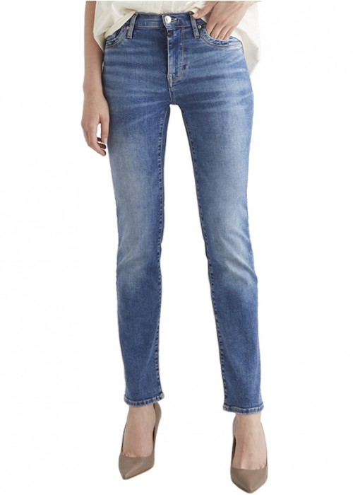 Hannah Medium Blue Straight Denim Jeans