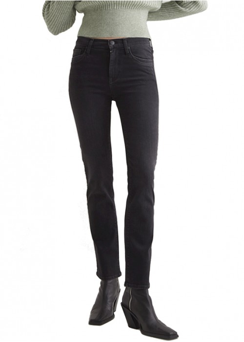 Hannah Black Vintage Straight Denim Jeans