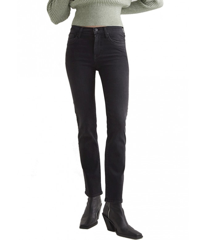 Hannah Black Vintage Straight Denim Jeans