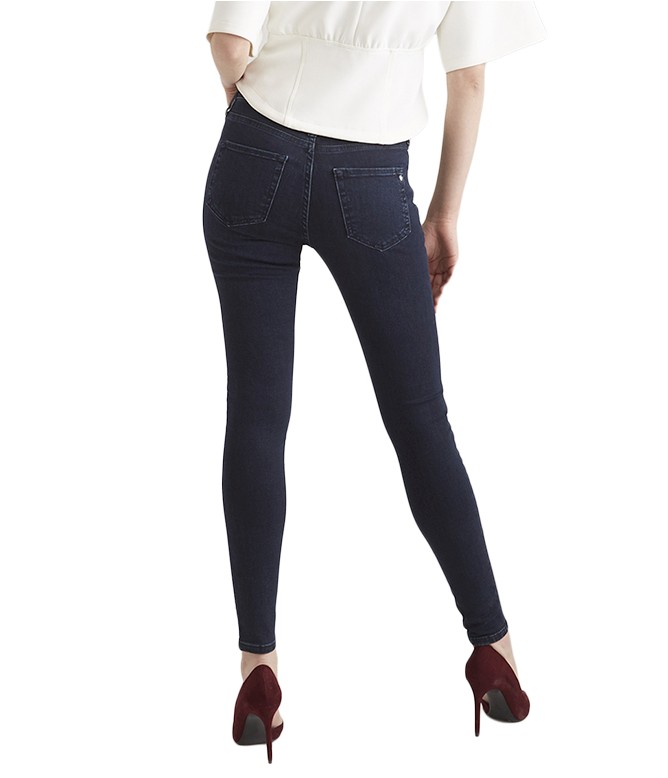 Sophia Blue Black High Waist Jeans