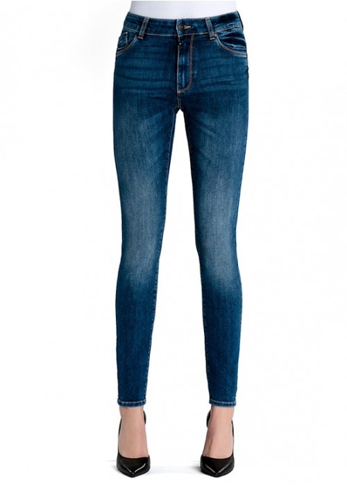 Emily Medium Blue High Waist Jeans