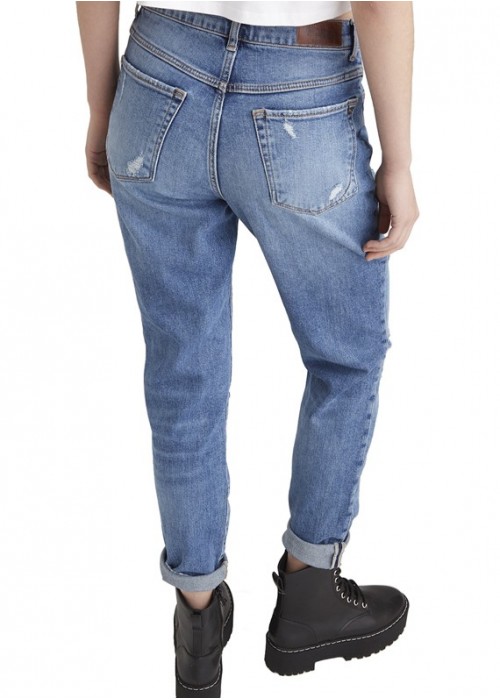 Lynn Blue Destroyed High Waist Jeans