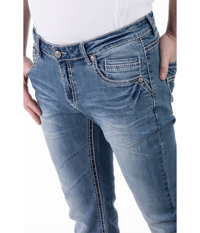 Freddy 4574 Jeans Slim Fit Herren Stretch Saddlestitch Blue Monkey