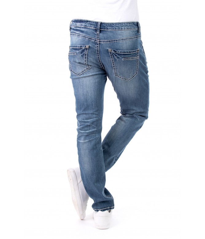 Freddy 4574 Jeans Slim Fit Herren Stretch Saddlestitch Blue Monkey