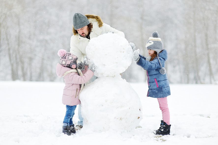 Einen Schneemann bauen